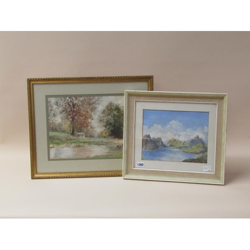 1362 - TWO F/G WATERCOLOURS - PM PERCY - FISH FARM TADSWORTH & ISLE OF SKYE