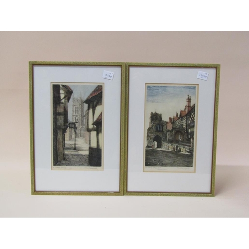 1393 - THREE F/G B&W ENGRAVINGS - WARWICK, EACH APPROX. 26CM X 16CM