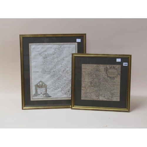 1405 - TWO ANTIQUE MAPS - ROBERT MORDON BUCKINGHAMSHIRE & EARLY BLACK ON WHITE MAP OF BUCKINGHAMSHIRE