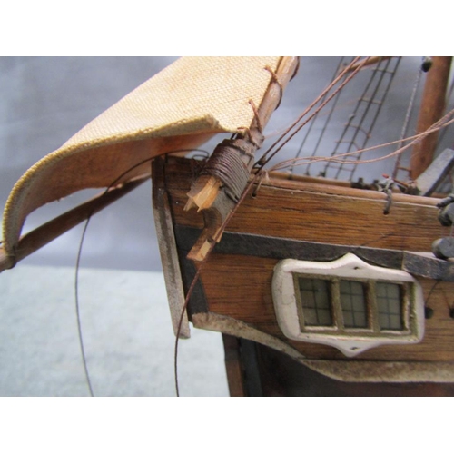 1561 - MODEL OF A SAILING SHIP, 58cms L