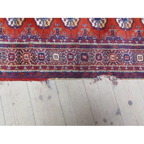 2093 - RED BLUE GROUND ORIENTAL RUG 133CM X 193CM