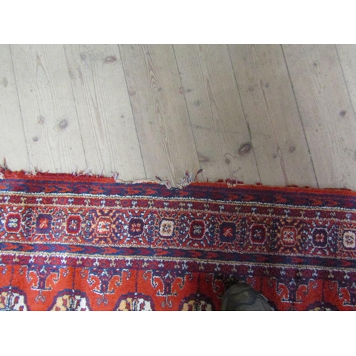 2093 - RED BLUE GROUND ORIENTAL RUG 133CM X 193CM