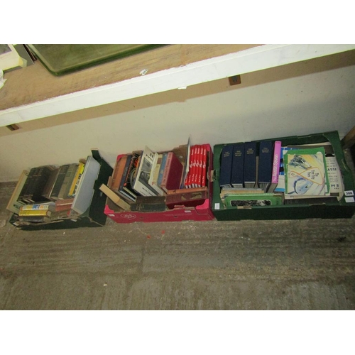 388 - THREE BOXES OF MIXED VINTAGE BOOKS TO INC. CARS