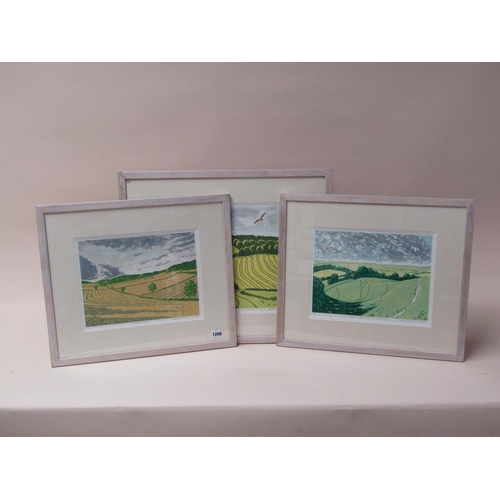 1200 - ANDREW FERGUSON - SERIES OF FOUR F/G COLOURED PRINTS, LOCAL SUBJECTS IN THE CHILTERN HILLS, EACH SIG... 