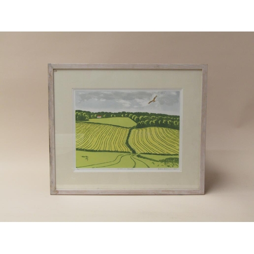 1200 - ANDREW FERGUSON - SERIES OF FOUR F/G COLOURED PRINTS, LOCAL SUBJECTS IN THE CHILTERN HILLS, EACH SIG... 