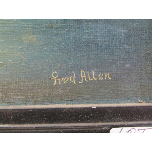 1211A - FRED ALLEN - NEAR RAMSAB AND A DUTCH RIVERSCAPE, BOTH SIGNED AND DATED.  OIL ON CANVAS, FRAMED