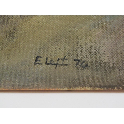 1230 - LEFT 74 - THE CATTLE MARKET, SIGNED OIL ON CANVAS, 50CM X 60CM