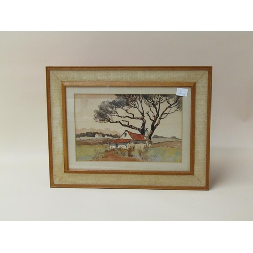 1259 - E M FITZROY - PAIR, FRAMED WATERCOLOURS ORIENTAL LANDSCAPES AND A BOOK