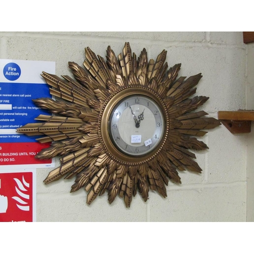 1268A - LARGE SMITHS STARBURST WALL CLOCK