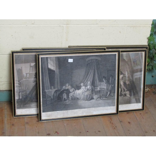 1270 - SERIES OF SEVEN 19C F/G B&W PRINT - VARIOUS SUBJECTS, EACH APPROX 44CM X 55CM