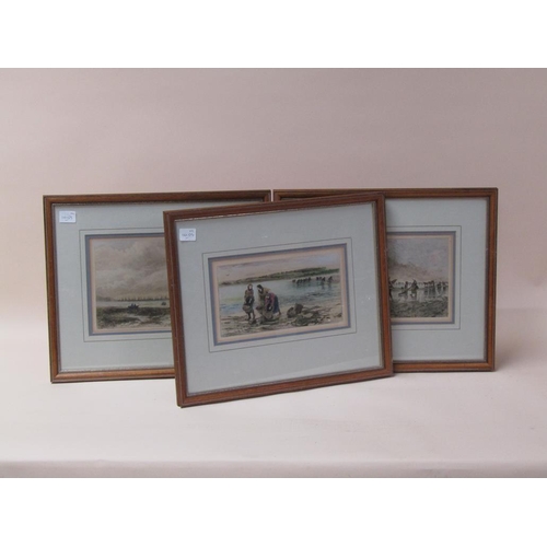 1273 - HW MARDAY? - FOUR FRAMED COLOURED PRINTS - SEASCAPES ETC, EACH APPROX 24CM X 30CM