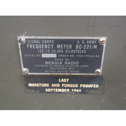 1304 - MIILITARY FREQUENCY METER BC-221-M BY BENDIX RADIO