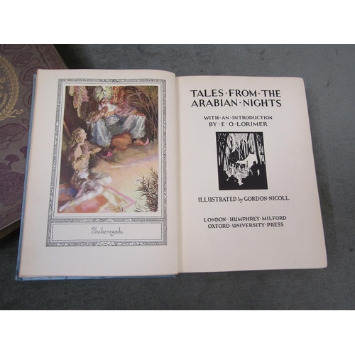 1330 - TWO BOOKS - TALES FROM THE ARABIAN NIGHTS, ILLUSTRATED BY GORDON-NICOLL TOGETHER WITH A BOOK THE SCH... 