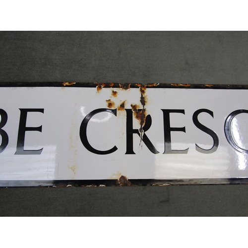 1389 - ENAMEL STREET SIGN 'WELLCOMBE CRESCENT' 140cms W