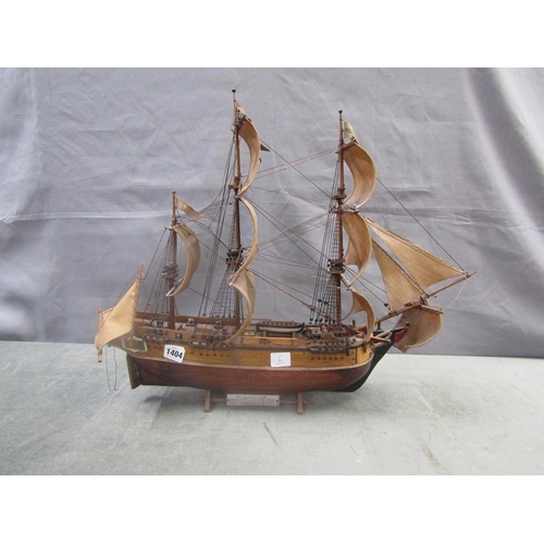 1404 - SCRATCH BUILT MODEL OF THE BOUNTY - 61 cms W