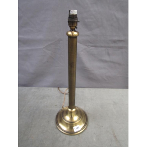 1445 - BRASS COLUMN LAMP 50cms H