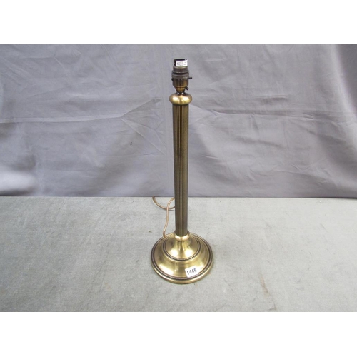 1445 - BRASS COLUMN LAMP 50cms H