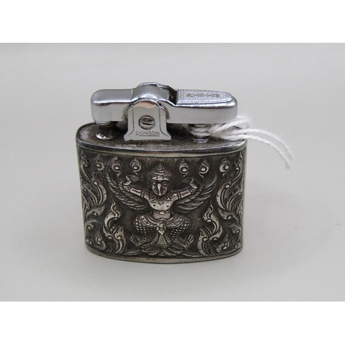 1455 - RONSON SILVER CASED LIGHTER