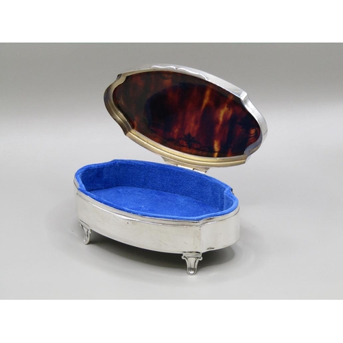 1457 - SILVER TORTOISESHELL RING BOX