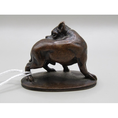 1463 - BRONZED FIGURE OF A DOG