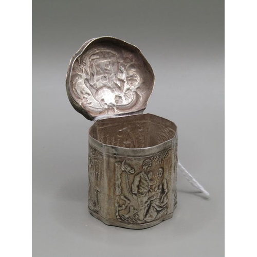 1465 - CONTINENTAL SILVER BOX AND COVER