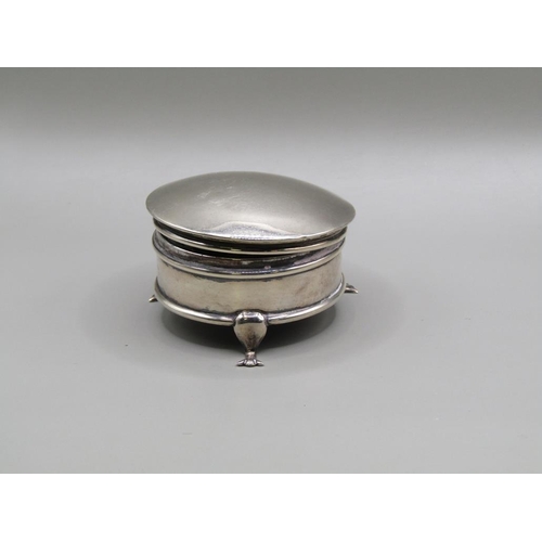 1488 - EDWARDIAN SILVER RING BOX