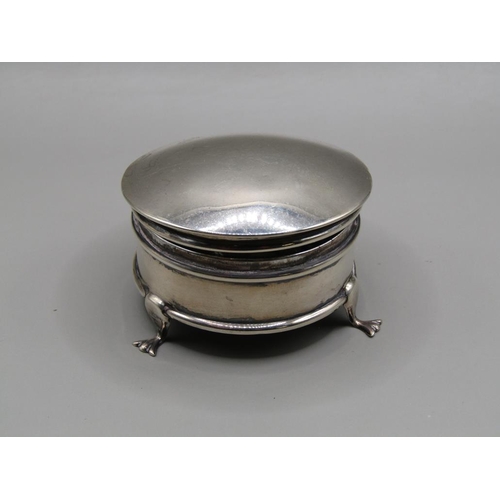 1488 - EDWARDIAN SILVER RING BOX