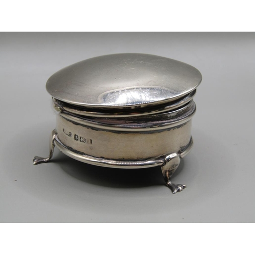 1488 - EDWARDIAN SILVER RING BOX