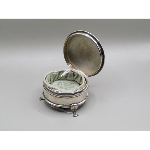 1488 - EDWARDIAN SILVER RING BOX