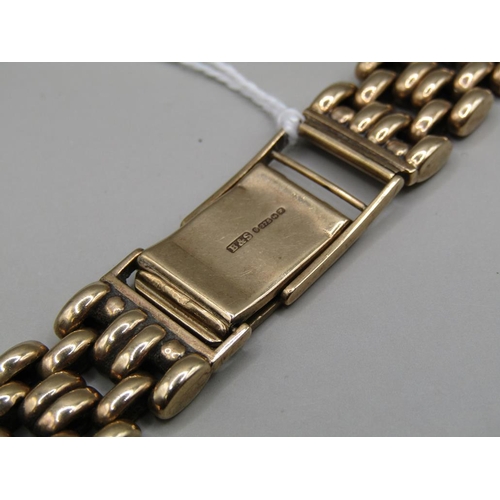 1558 - 9CT GOLD WRISTWATCH STRAP, 25.2g