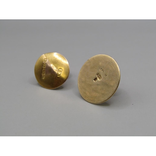 1563 - 18CT GOLD BUTTON; 9CT GOLD BUTTON