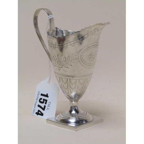 1574 - GEORGIAN SILVER CREAM JUG