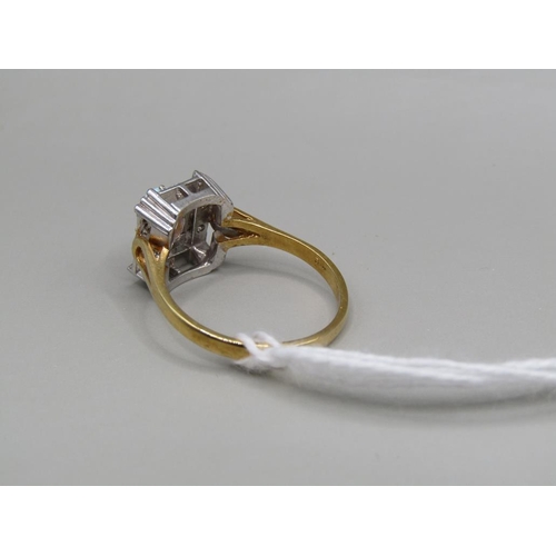 1596 - GOLD ON SILVER OPLAINE RING SIZE R