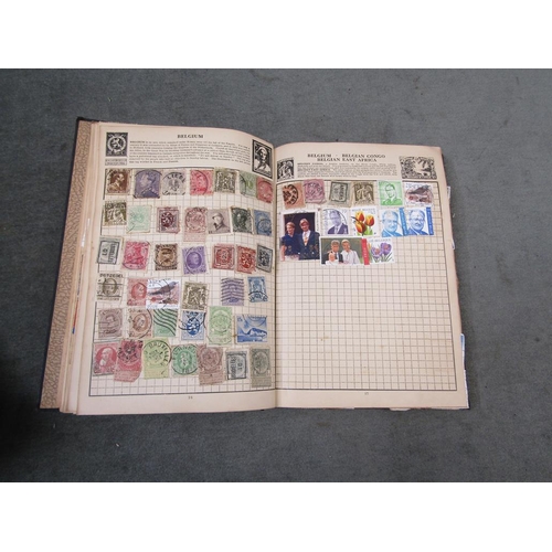 1742 - STAMP ALBUM AND A BAG OF LOOSE STAMPS