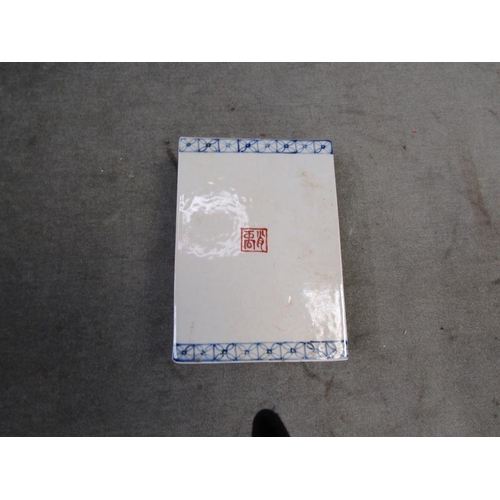 1804 - CHINESE PORCELAIN BOOK, 10CM W