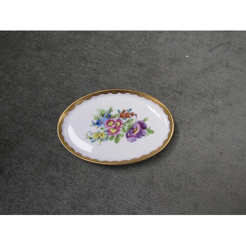 1893 - COLLECTION OF DRESDEN PORCELAIN BUTTER PATS; RETICULATED DISH, 25CM W