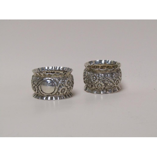 1626 - TWO BOXES SILVER NAPKIN RINGS