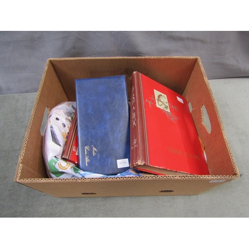 1757 - BOX OF STAMP ALBUMS AND CONTENTS