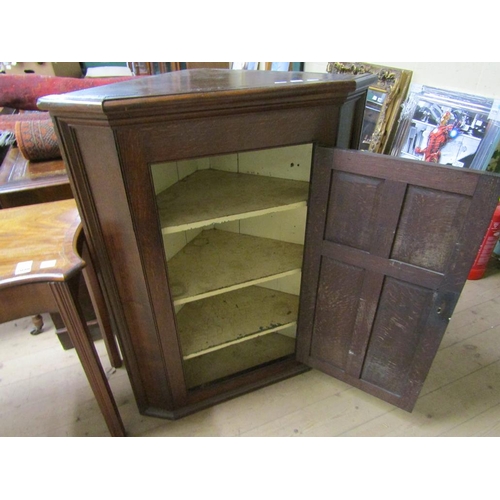 1934 - STANDING OAK HANGING CUPBOARD, 81CM W, 106CMH