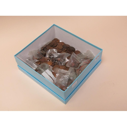 1674 - BOX OF COPPER AND OTHER COINS