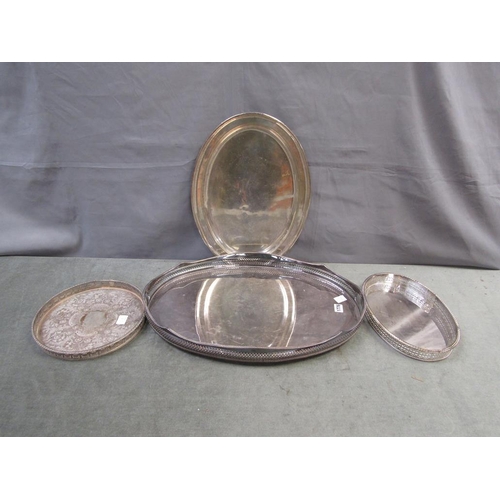 1776 - FOUR SILVER PLATED TRAYS