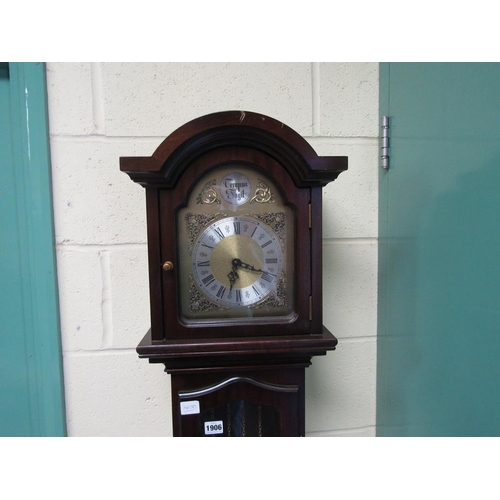 1906 - TEMPUS FUSEE MAHOGANY CASED GRANDMOTHER CLOCK