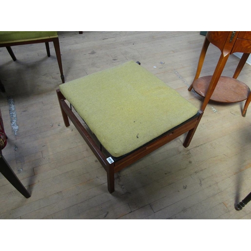 1919 - 1970s EBONY AND METAL FRAMED STOOL