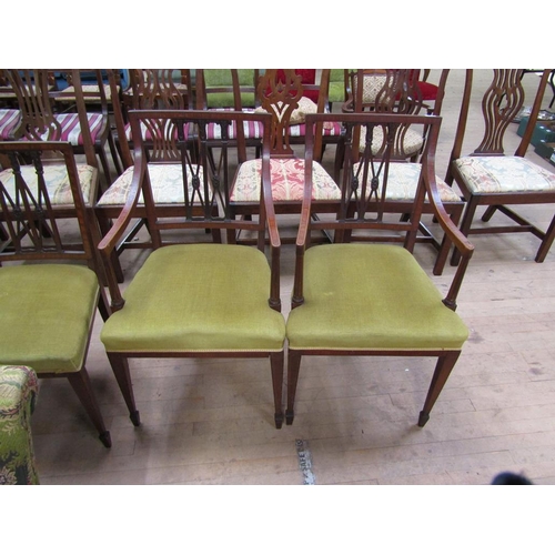 1921 - SET OF SIX LATE GEORGIAN STYLE MAHOGANY CHAIRS