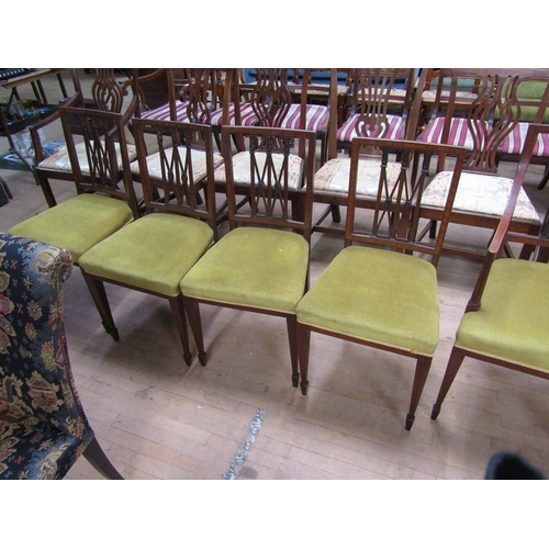 1921 - SET OF SIX LATE GEORGIAN STYLE MAHOGANY CHAIRS