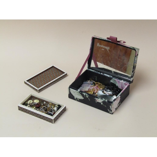 1690 - TWO JEWEL BOXES AND CONTENTS