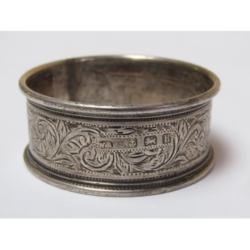 1703 - SIX SILVER NAPKIN RINGS