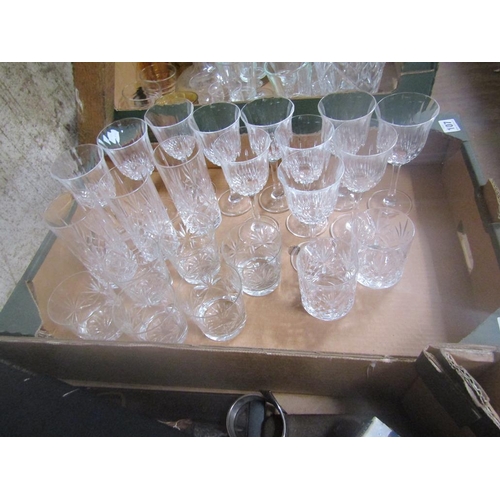 107 - SET OF CRYSTAL GLASSES