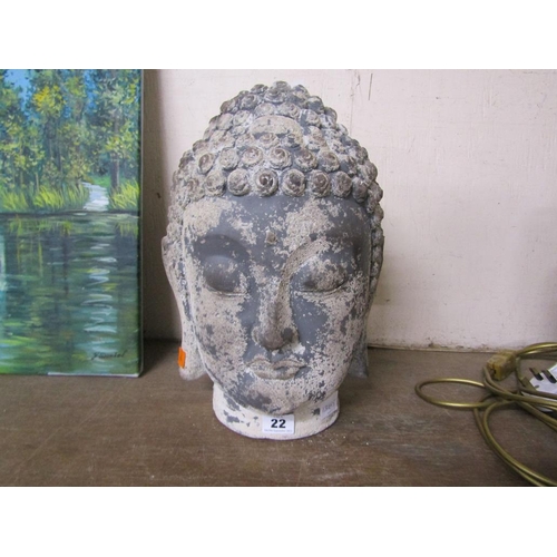 22 - RUSTIC BUDDHA HEAD