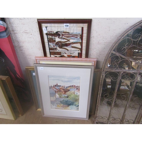 150 - FRAMED WATERCOLOURS AND PRINTS TO INC. PAPYRUS